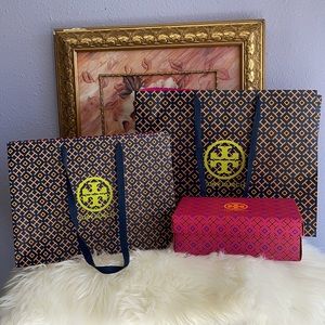 Tory Burch empty shopping bag and shoes box